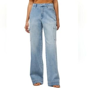 Joe's Jeans Womens Denim Cargo Pants Nolan Size 31 High Rise Wide Leg